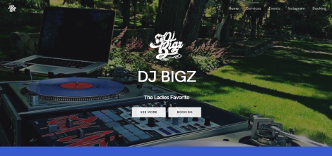 DJ Bigz Website Design Project